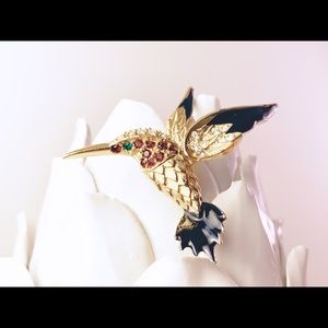 Marcel Boucher signed humming bird brooch